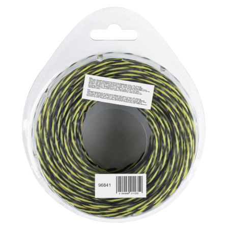 Леска для триммера DENZEL двухкомпонентная витая квадратная, 2,4мм х 15м, блистер SkyCutter