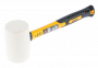 Киянка резиновая DENZEL 16 oz, белая резина, фибергласовая рукоятка