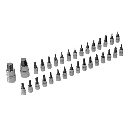 Набор инструментов DENZEL 1/2", 1/4", 3/8", CrV, S2, пластиковый кейс, 216 предметов