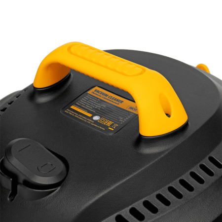 Пылесос строительный DENZEL SVC15, 1200 Вт, бак 15 л, шланг 2 м