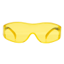 Очки защитные DENZEL открытые, поликарбонатные, увеличенная желтая линза, регулируемые дужки