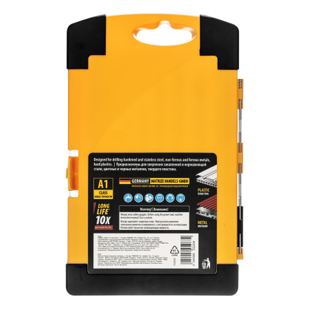 Набор сверл по металлу DENZEL, 1-10 мм, Р6М5К8-TiN, Golden Tip, 10 шт