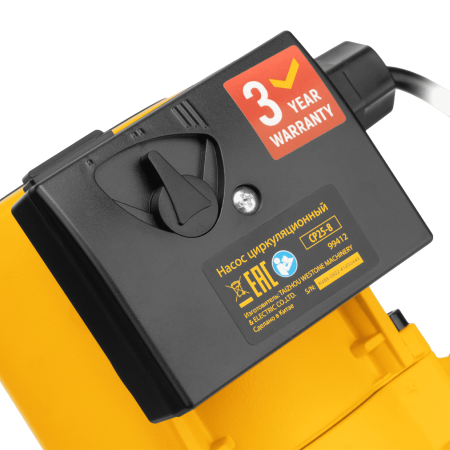 Циркуляционный насос DENZEL CP25-8, напор 8 м, 130 л/мин, 1 м кабель, монт. длина 180 мм