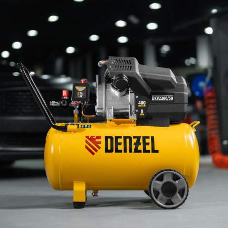 Компрессор воздушный DENZEL X-PRO DKV2200/50, 2.2 кВт, 400 л/мин, 50 л