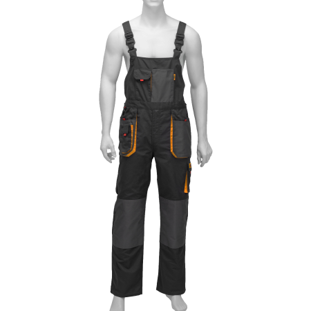 Полукомбинезон профессиональный рабочий DENZEL 65% полиэстер 35% хлопок, XL