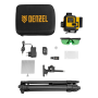 Лазерный уровень мультипризменный DENZEL DLV 360-4T, 30 м, зеленый луч, Li-Ion 2,4 Aч, штатив