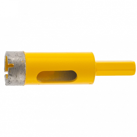 Сверло алмазное по керамограниту DENZEL 72679, 20 мм, мокрая резка, трехгранный хвостовик