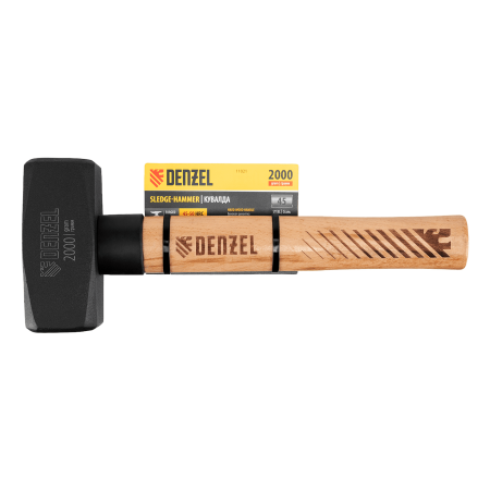 Кувалда DENZEL 2000 г, кованая головка, буковая рукоятка