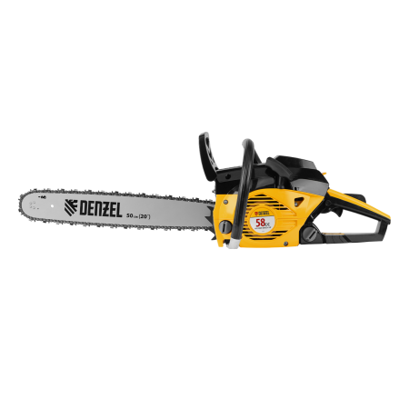 Пила цепная бензиновая DENZEL DGS-5820, шина 50 см, 4.1 л.с, шаг 0.325, 76 звеньев