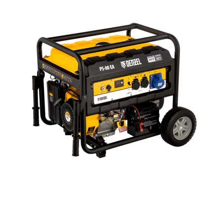 Генератор бензиновый DENZEL PS 80 EA, 8.0 кВт, 230 В, 25 л, электростартер