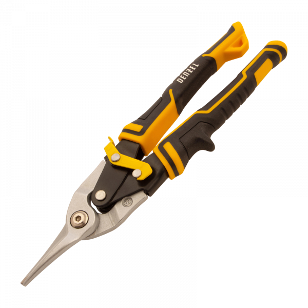 Ножницы по металлу DENZEL 78370, 270 мм, прямой рез, сталь Crmo