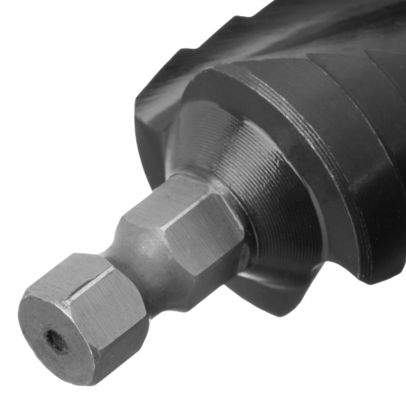 Сверло ступенчатое DENZEL, 6-8-10-12-14-16-18-20-22-24-26-28-30мм, Р6М5, 6-гр. хвостовик