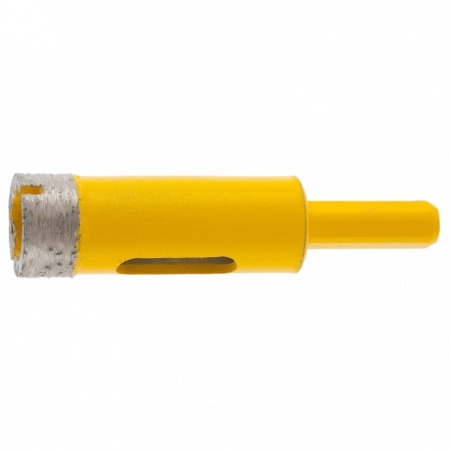 Сверло алмазное по керамограниту DENZEL, 18 мм, мокрая резка, трехгранный хвостовик