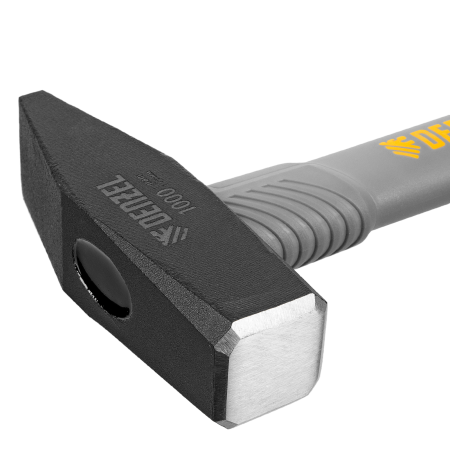 Молоток слесарный DENZEL 1000 г, кованый, фибергласовая  рукоятка c TPR покрытием