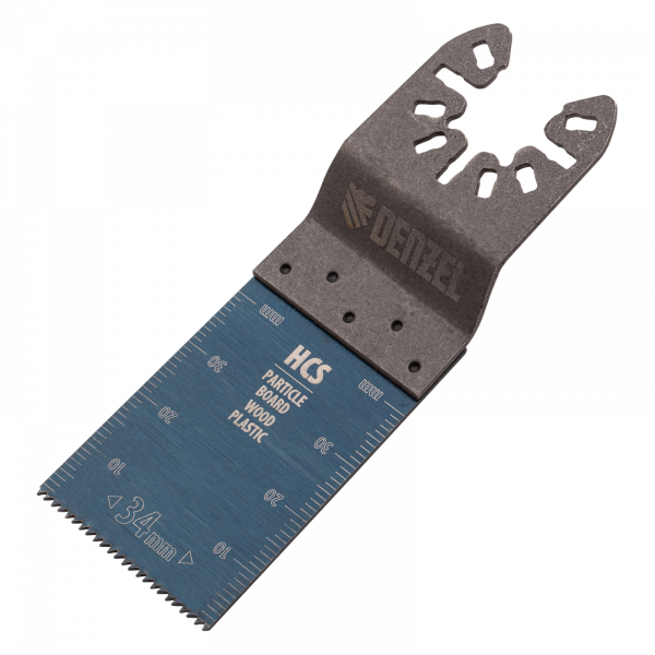 Насадка для МФИ DENZEL 782312 режущая пазовая прямая, HCS, по дереву, 34 х 1.4 мм