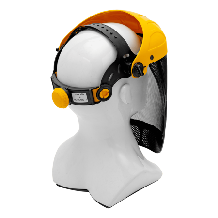 Щиток защитный лицевой с сеткой DENZEL "СВОНА" НС-01 "ЛЮКС", плавная регулировка храповик