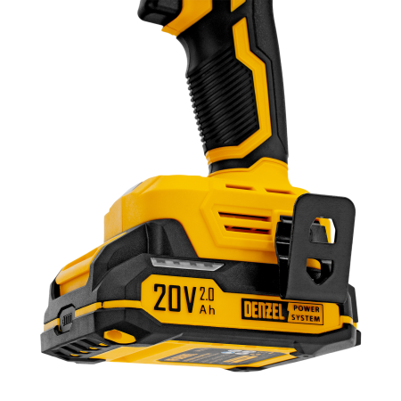 Дрель-шуруповерт аккумуляторная ударная бесщет. DENZEL CIDH-BL-20, Li-Ion, 20 В Дрель-шуруповерт аккумуляторная ударная бесщет. DENZEL CIDH-BL-20, Li-Ion, 20 В