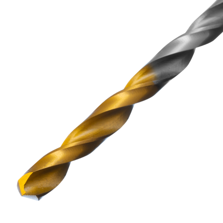 Сверло спиральное по металлу DENZEL 4,2 х 119 мм, Р6М5, Golden Tip, удлиненное