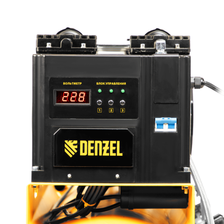 Компрессор безмасляный, малошумный DENZEL DLS 3300/100, 3300 Вт,3x1100, 100 л, 570 л/мин ,блок управления