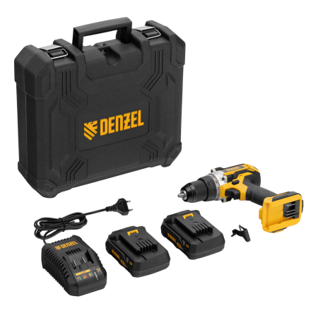 Дрель-шуруповерт аккумуляторная, бесщет. DENZEL BLDL-18-02 Li-Ion, 18 В