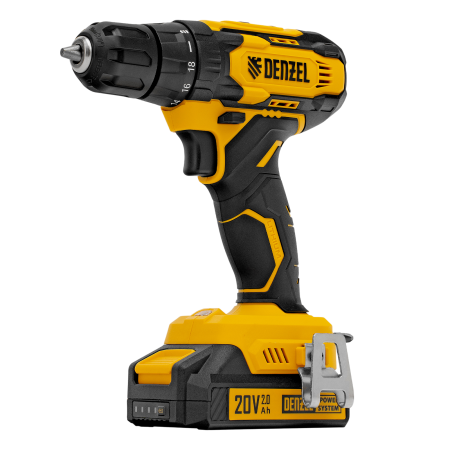 Дрель-шуруповерт аккумуляторная DENZEL CDQ-20, Li-Ion, 20 В Дрель-шуруповерт аккумуляторная DENZEL CDQ-20, Li-Ion, 20 В