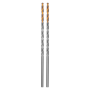 Сверло спиральное по металлу DENZEL 3 х 100 мм, Р6М5, Golden Tip, удлиненное, 2шт.
