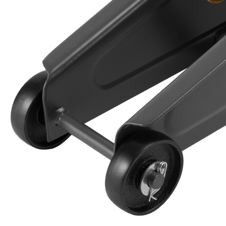 Домкрат гидравлический подкатной DENZEL 2 т, 135-385 мм, в пласт. кейсе