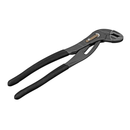 Клещи переставные DENZEL кнопочный механизм, обливные рукоятки, 300 мм