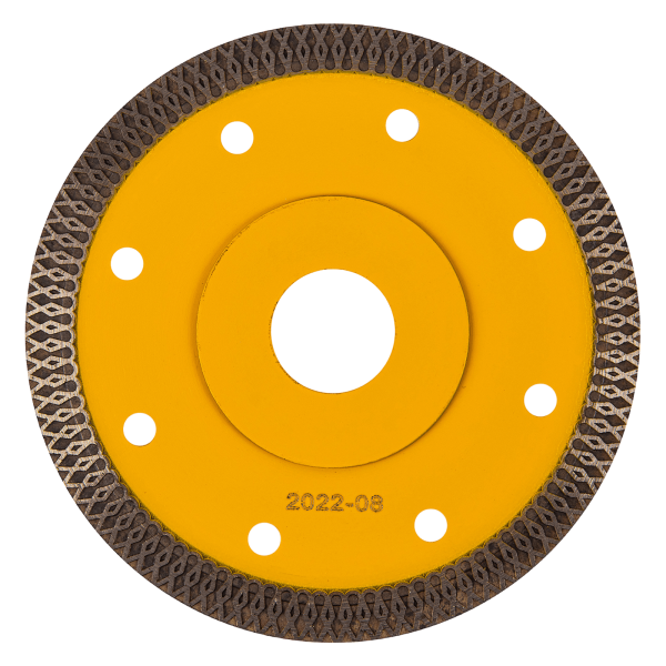 Диск алмазный отрезной DENZEL 115 х 22,2мм, сплошной, супертонкий, горячий пресс, сухой/мокрый рез