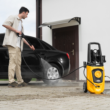 Моечная машина высокого давления DENZEL R-170D, 2000 Вт, 170 бар, 360 л/ч, с барабаном