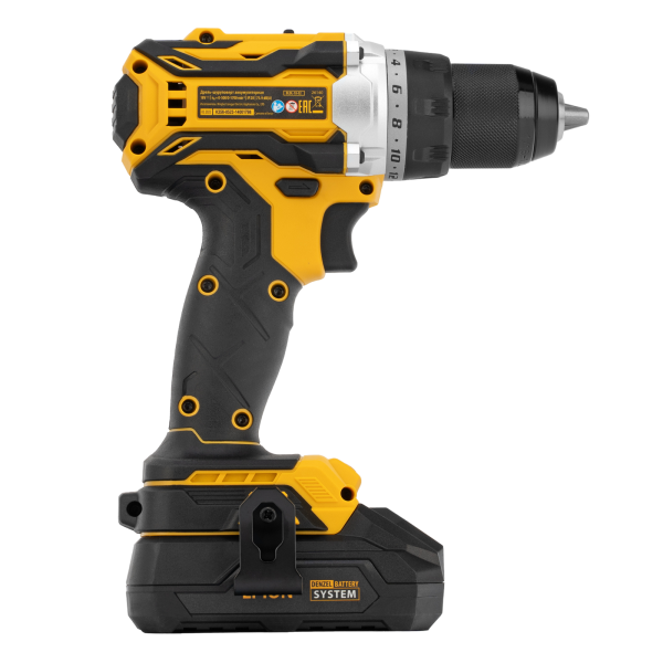 Дрель-шуруповерт аккумуляторная, бесщет. DENZEL BLDL-18-02 Li-Ion, 18 В