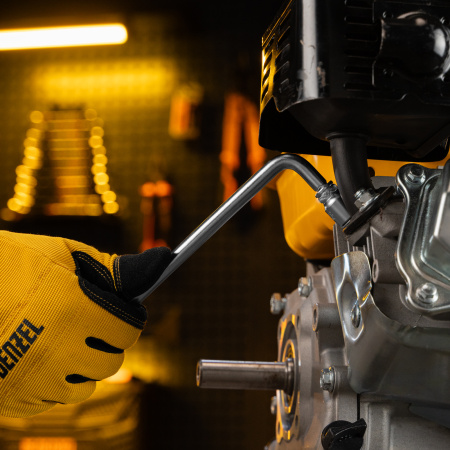 Вороток Г-образный DENZEL 150*40 мм, квадрат 1/4", CrV, матовый хром