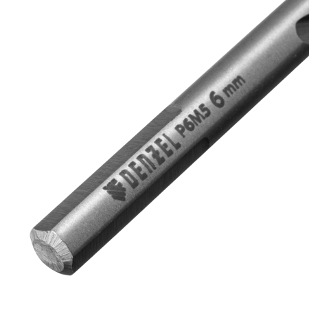 Сверло спиральное по металлу DENZEL 6 x 93 мм, Р6М5, Golden Tip