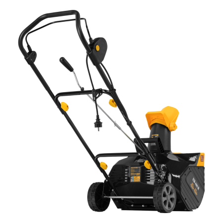 Снегоуборщик электрический DENZEL ESB-460-M, 1.8 кВт, металлический шнек, LED фара