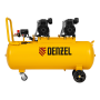 Компрессор безмасл. малошумный DENZEL DLP-3000/100, 3 кВт, 2х1,5 кВт,100 л, 2850 об/мин,500 л/мин