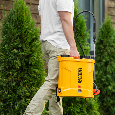 Опрыскиватель ранцевый аккумуляторный DENZEL DP-10LA, 10 л, 12 В, 8 Ач