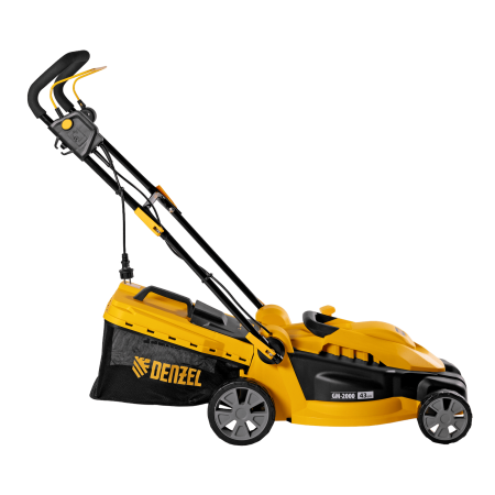 Газонокосилка электрическая DENZEL GM-2000, 2000 Вт, ширина 43 см, 6 уровней, 45 л
