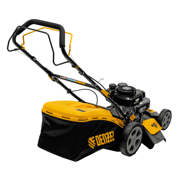 Газонокосилка бензиновая DENZEL GLR-460SP-ZS, 149 см3, ширина 46 см, привод, травосборник 65 л Газонокосилка бензиновая DENZEL GLR-460SP-ZS, 149 см3, ширина 46 см, привод, травосборник 65 л