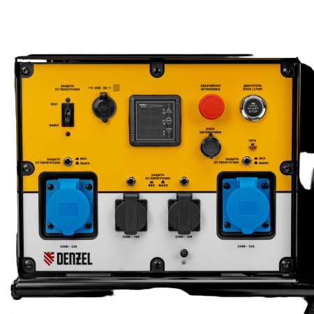 Генератор бензиновый DENZEL PS-180EA, 18 кВт,230 В, 65л, разъем ATS,эл.старт
