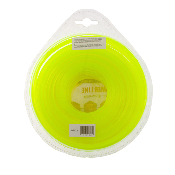 Леска для триммера DENZEL Flex Сord 96122, 2 мм x 57 м, квадратная, блистер