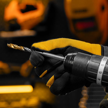 Сверло спиральное по металлу DENZEL 8,5 x 117 мм, Р6М5, Golden Tip, многогранная заточка