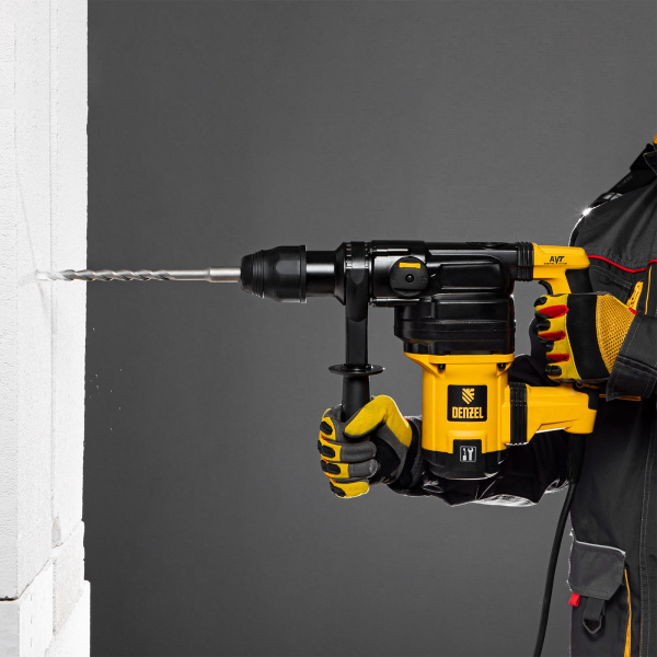 Перфоратор электрический DENZEL RHV-1050-38-max, SDS-max, 1050 Вт, 10 Дж, 2 плюс 1 режим