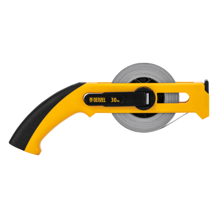 Рулетка геодезическая DENZEL 30 м х 13 мм, открытый корпус, металлическая лента