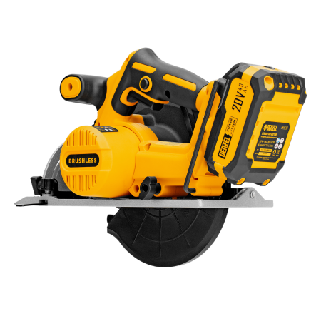 Пила циркулярная аккумуляторная бесщет. DENZEL CCSH-BL-20-185, 185 мм, Li-Ion, 20 В