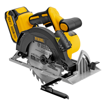 Пила циркулярная аккумуляторная бесщет. DENZEL CCSH-BL-20-185, 185 мм, Li-Ion, 20 В