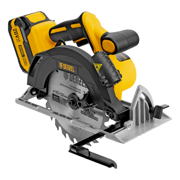 Пила циркулярная аккумуляторная бесщет. DENZEL CCSH-BL-20-185, 185 мм, Li-Ion, 20 В