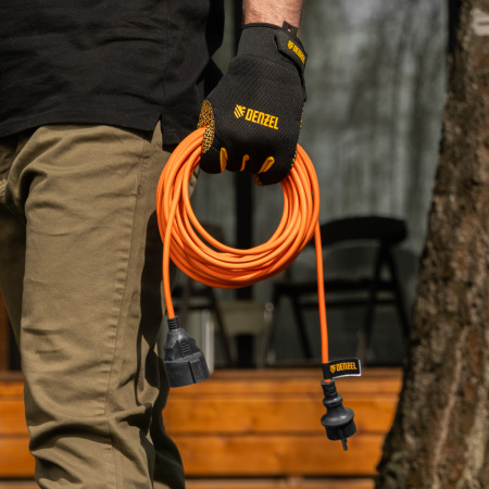 Удлинитель-шнур силовой Garden Series DENZEL, б/з, ПВС, 10м, 1 розетка, 2 x 1,5 мм