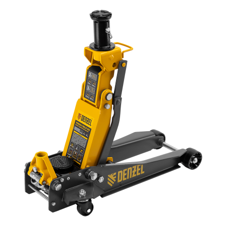 Домкрат гидравлический подкатной DENZEL 2/3 т, 98-770 мм, быстрый подъем, низ. подхват, проф, SUV