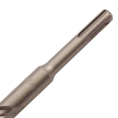 Бур по бетону DENZEL 705037, 16 x 210 мм, двойная спираль, три пылеотводящие кромки