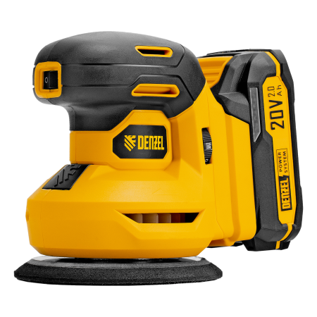 Машина шлифовальная эксцентриковая аккумуляторная DENZEL CROSH-20-125, Li-Ion, 20 В